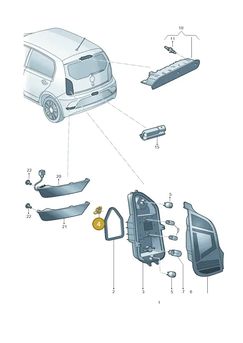 1S0945300A — Volkswagen up! (2016-2023) diagram 892945000, position 4