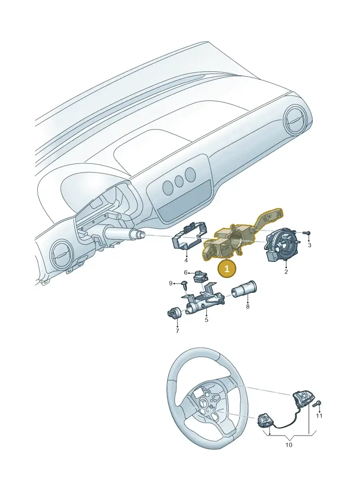 1S0953513J9B9 — Volkswagen up! (2016-2023) diagram 892953500, position 1