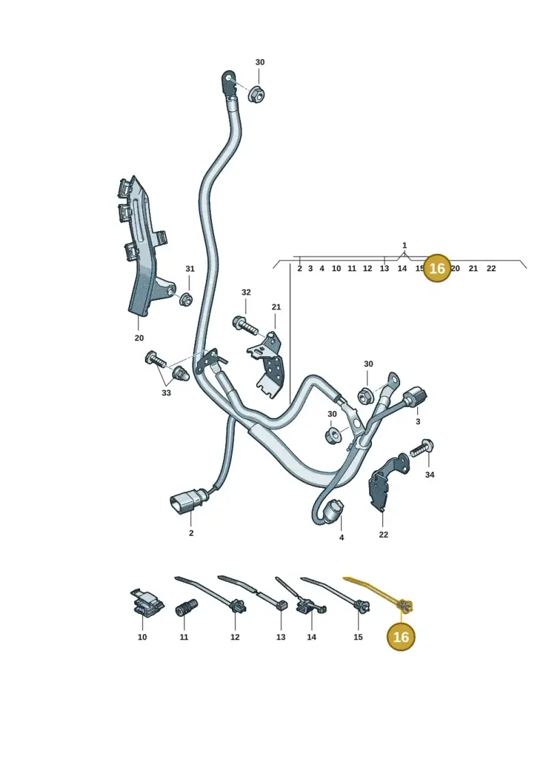 1S0971838 — Audi A5 Limousine (2024-2025) diagram 8wk972050, position 16