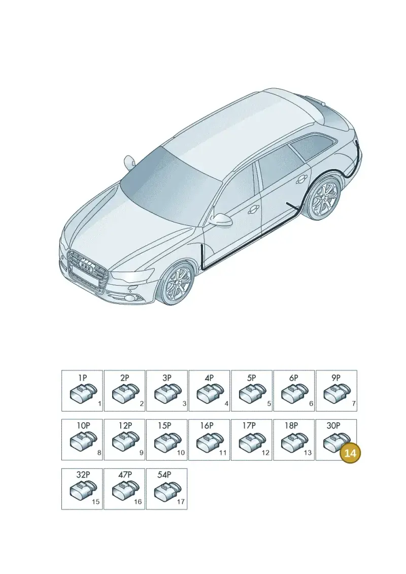 1S0971904A — Audi RS6 Avant (2013-2018) diagram 758971850, position 14