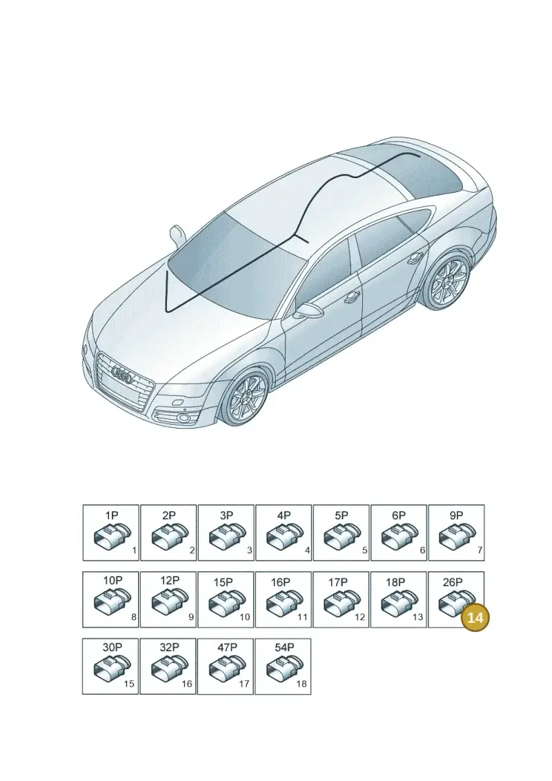 1S0971904A — Audi RS7 Sportback (2013-2018) diagram 765971850, position 14