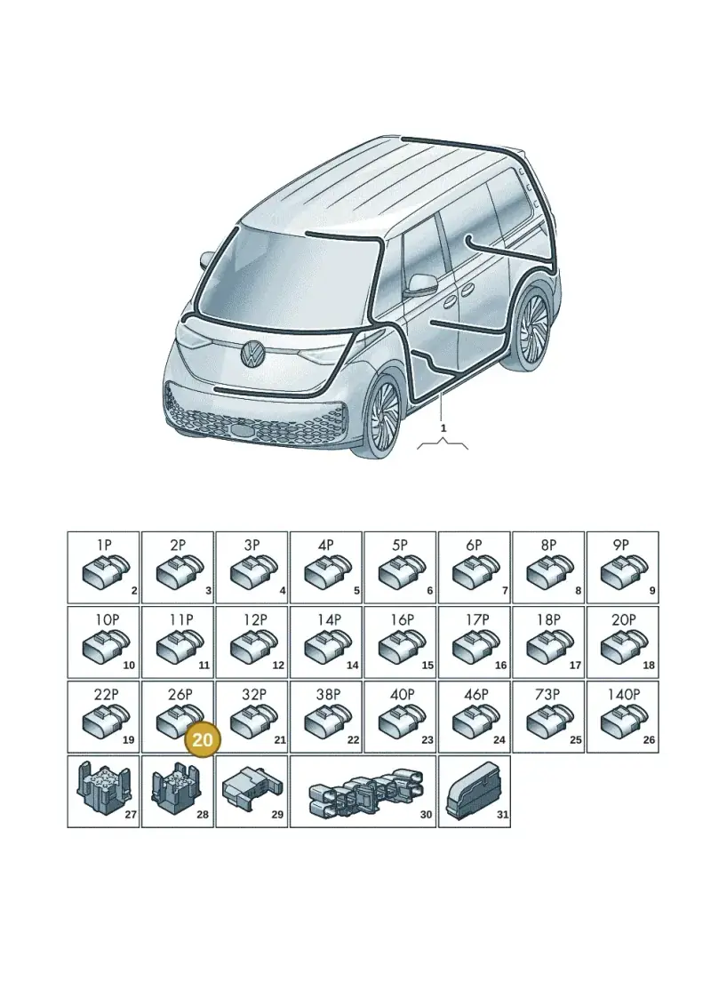 1S0973026A — Volkswagen ID.Buzz (2022-) diagram 15a972000, position 20