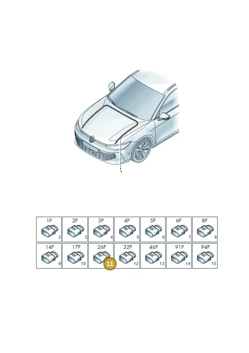 1S0973026A — Volkswagen Passat estate (2023-) diagram 3j0971800, position 11