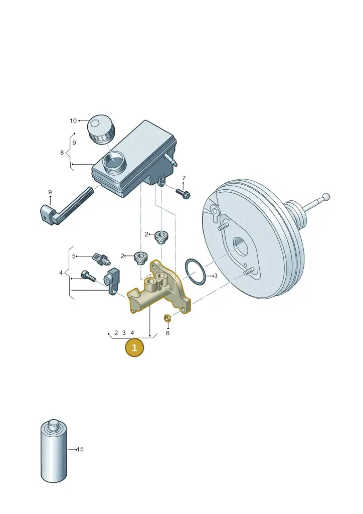 1S1614019REP — Volkswagen Up! 1.0 BlueMotion (2016-2023) diagram 723611000, position 1