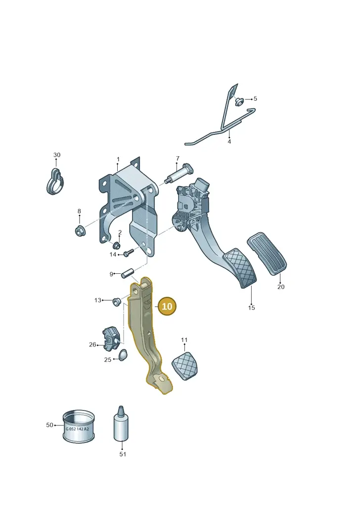 1S1721150 — Volkswagen Up! 1.0 BlueMotion (2016-2023) diagram 723721600, position 10