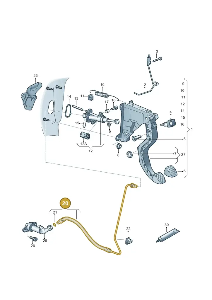 1S1721465L — Volkswagen Up! 1.0 BlueMotion (2016-2023) diagram 723721250, position 20