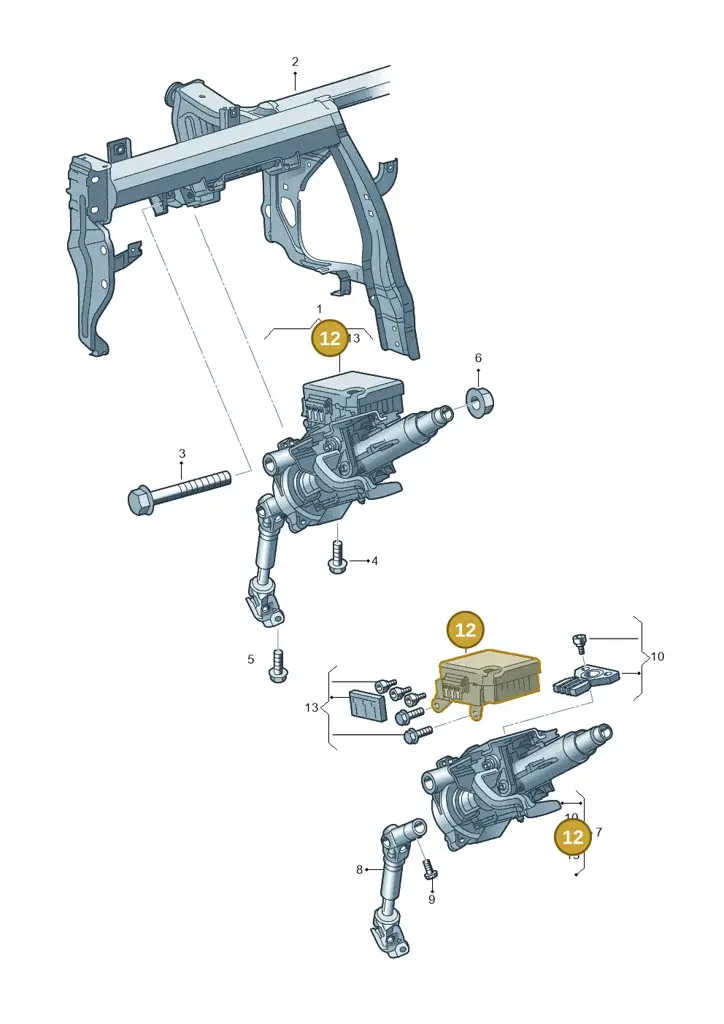1S1909144P — Volkswagen Up! 1.0 TSI (2013-2017) diagram 678419350, position 12