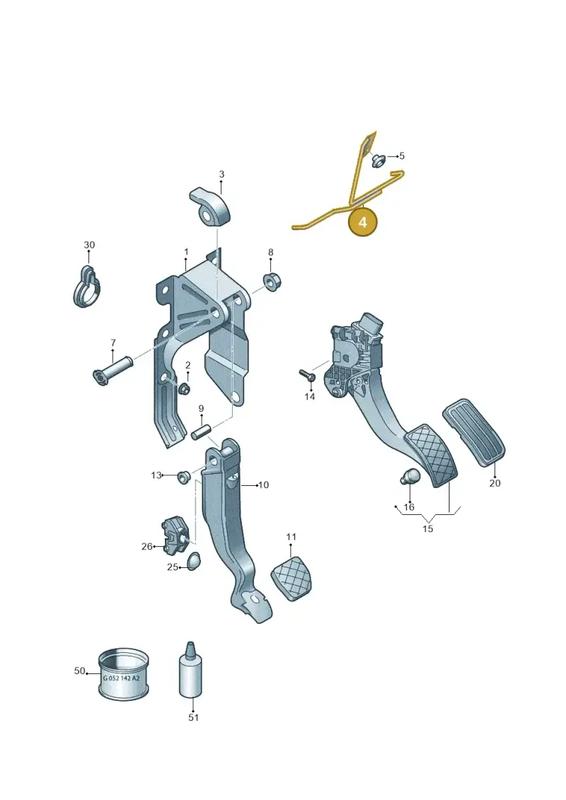 1S2723913 — Volkswagen Up! 1.0 BlueMotion (2016-2023) diagram 723721700, position 4