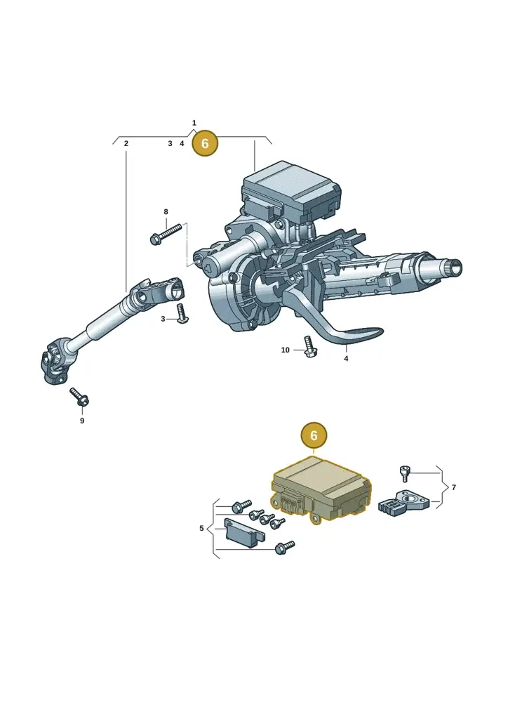 1S2909144P — Volkswagen Polo (2012-2014) diagram 62i423050, position 6