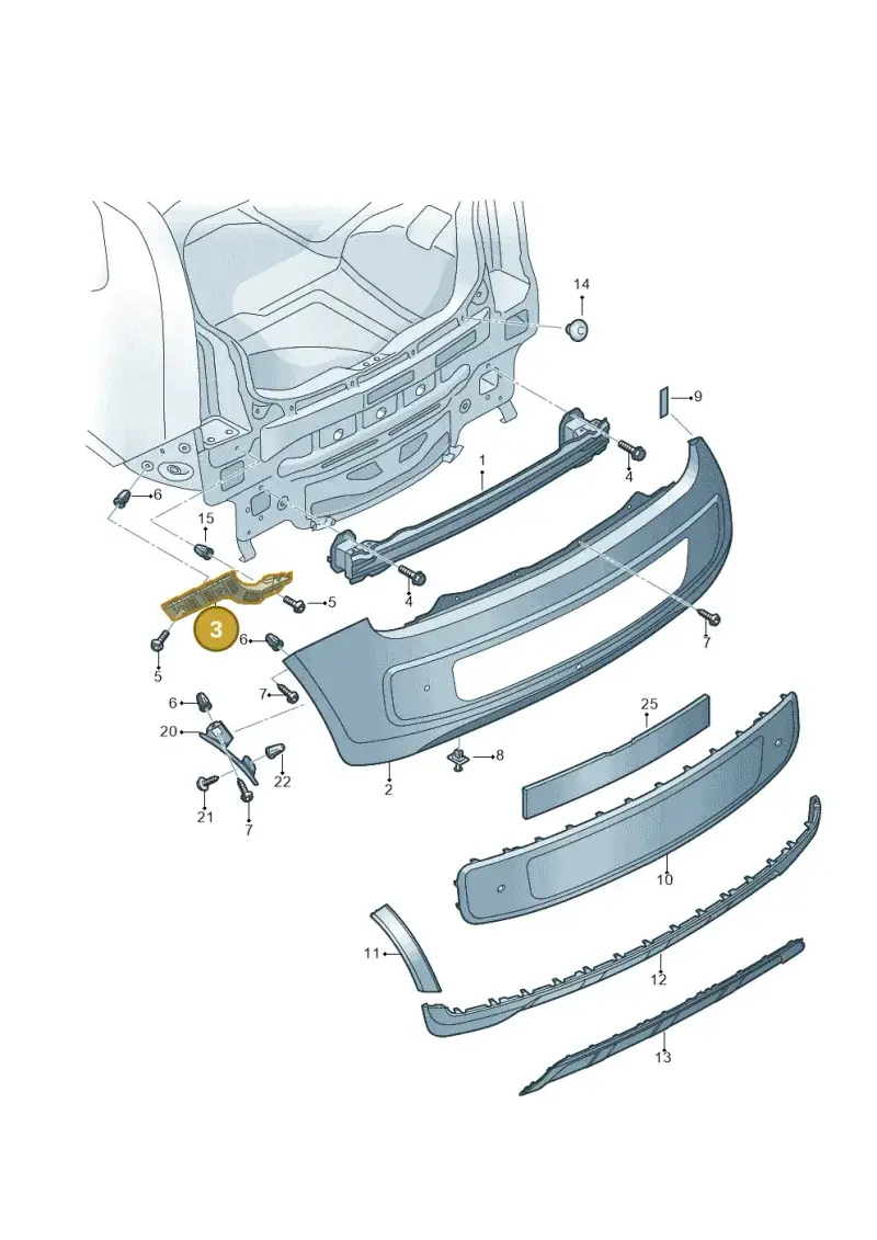 1S6807393D — Volkswagen E-up! (2013-2016) diagram 723807500, position 3