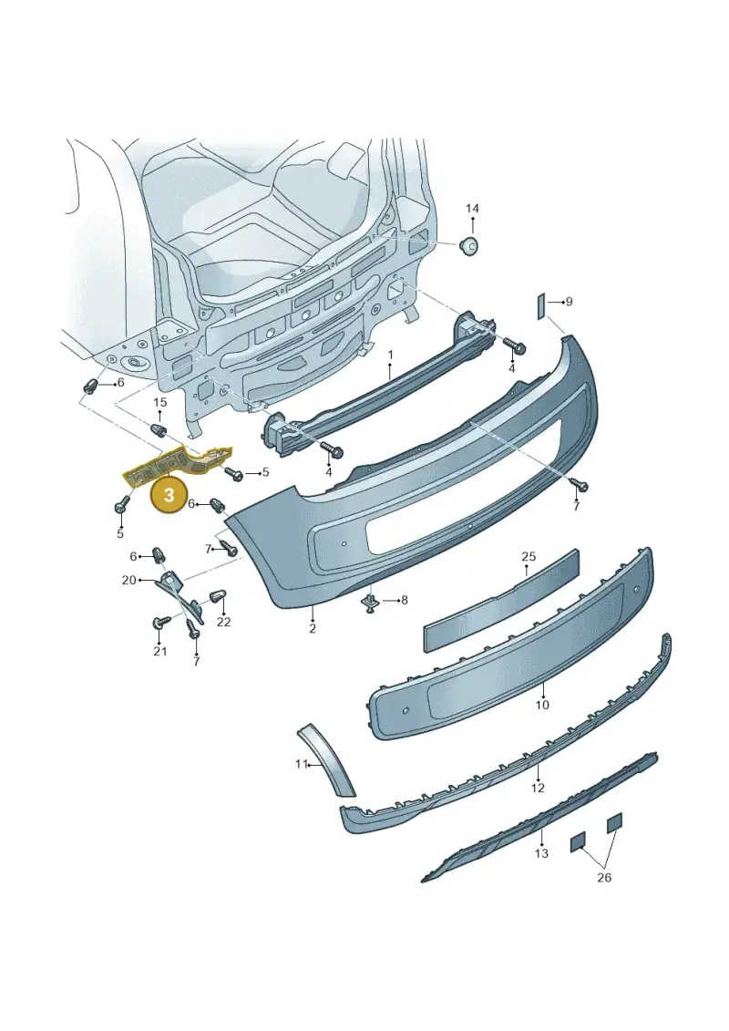 1S6807394D — Volkswagen Up! 1.0 BlueMotion (2016-2023) diagram 892807050, position 3