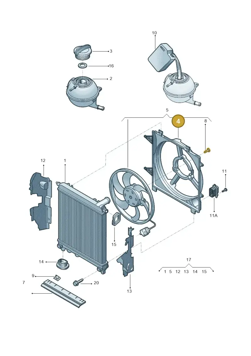 1SB121205 — Volkswagen Up! 1.0 TSI (2013-2017) diagram 559121700, position 4