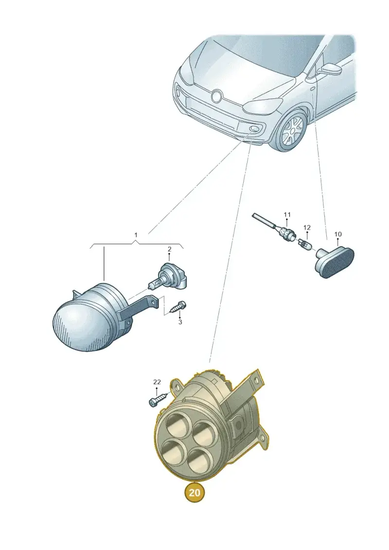 1ST941055 — SEAT Mii (2011-2019) diagram 727941400, position 20