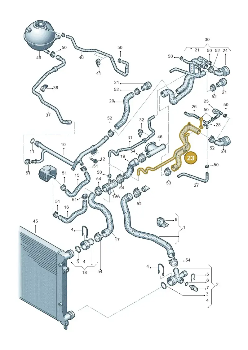 1T0122157AF — Volkswagen Caddy panel van (2008-2010) diagram 409121180, position 23