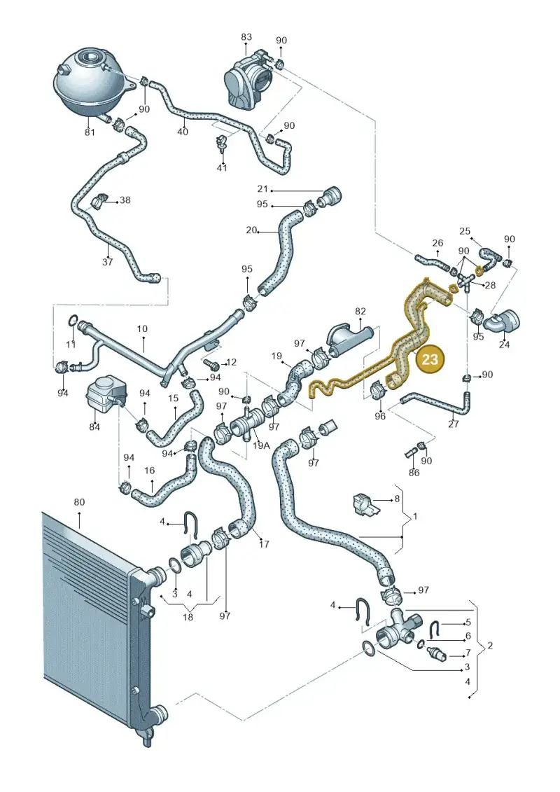 1T0122157AF — Volkswagen Caddy Maxi Kombi (2010-2015) diagram 690121200, position 23