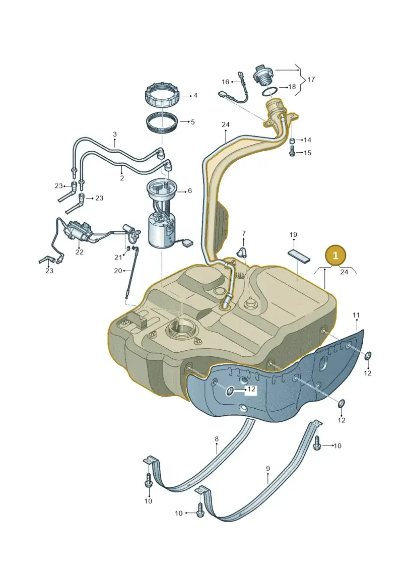 1T0201055D — Volkswagen Touran 2.0 (2010-2015) diagram 694201600, position 1