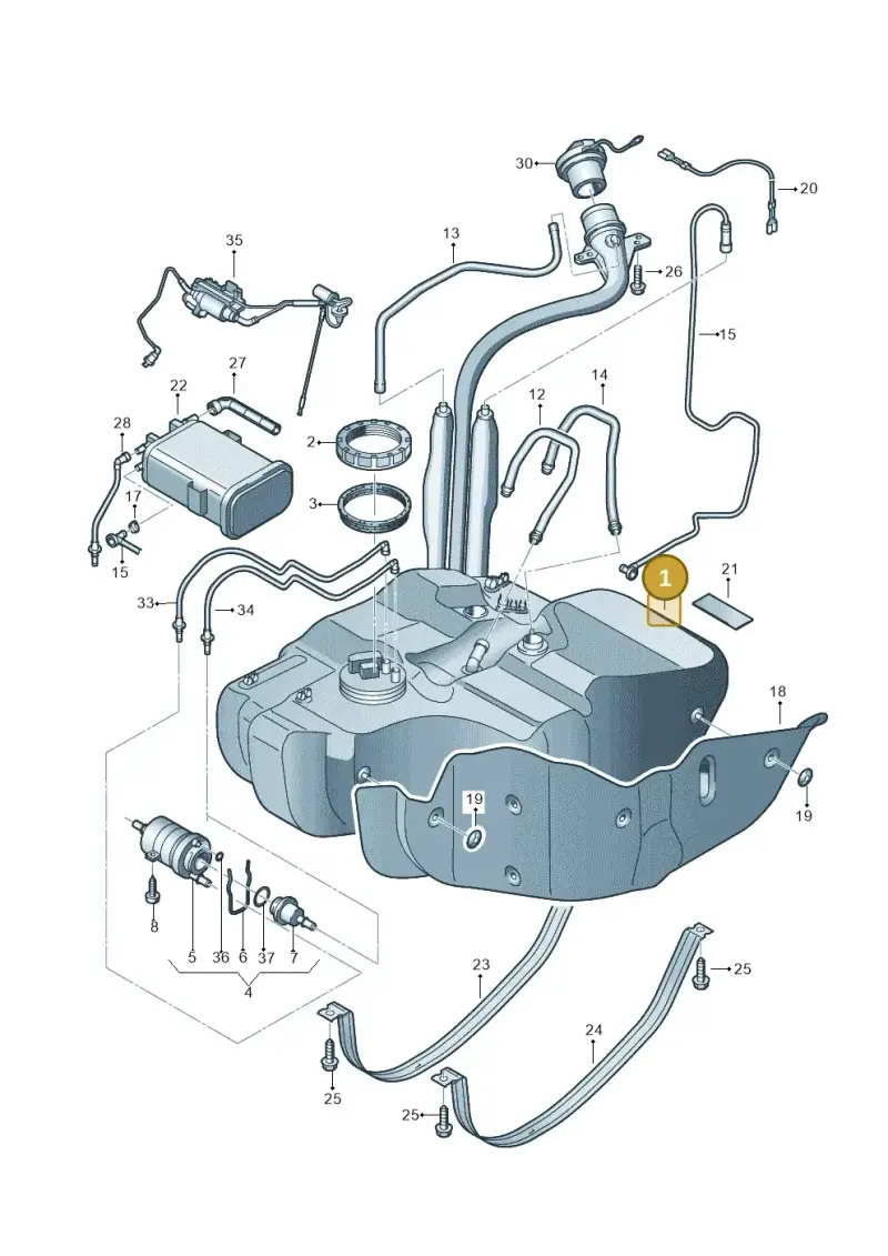 1T0201055E — Volkswagen TOURAN (2003-2005) diagram 409201050, position 1
