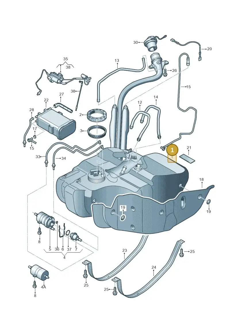 1T0201055E — Volkswagen TOURAN (2005-2006) diagram 477201050, position 1