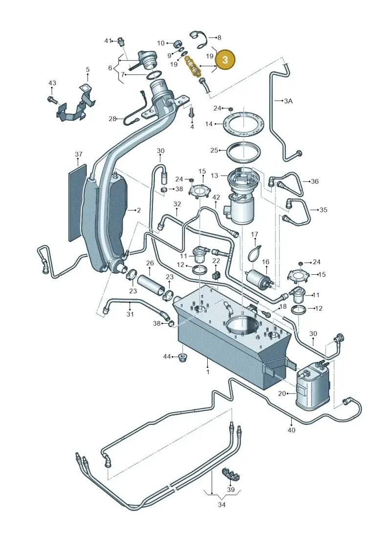 1T0201106D — Volkswagen Touran 1.9 (2008-2010) diagram 477201060, position 3