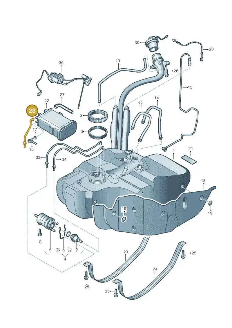 1T0201160B — Volkswagen TOURAN (2003-2005) diagram 409201050, position 28