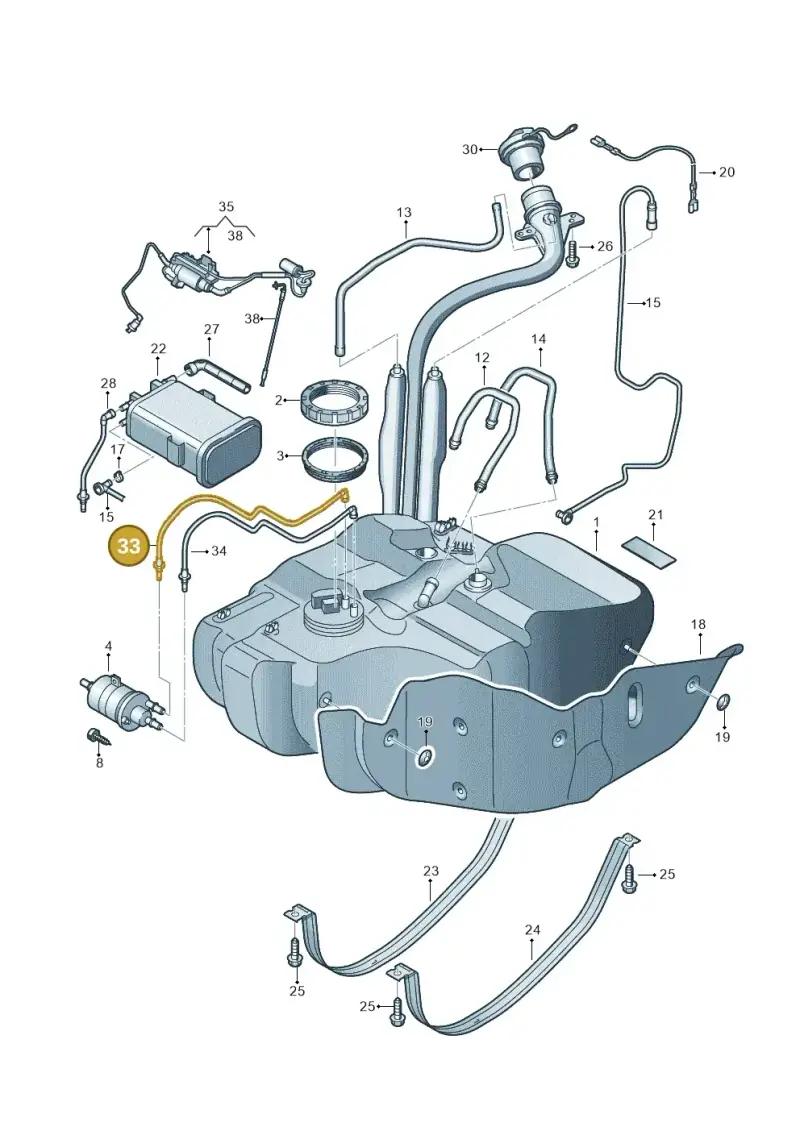 1T0201293D — Volkswagen Touran 1.9 (2008-2010) diagram 615201050, position 33