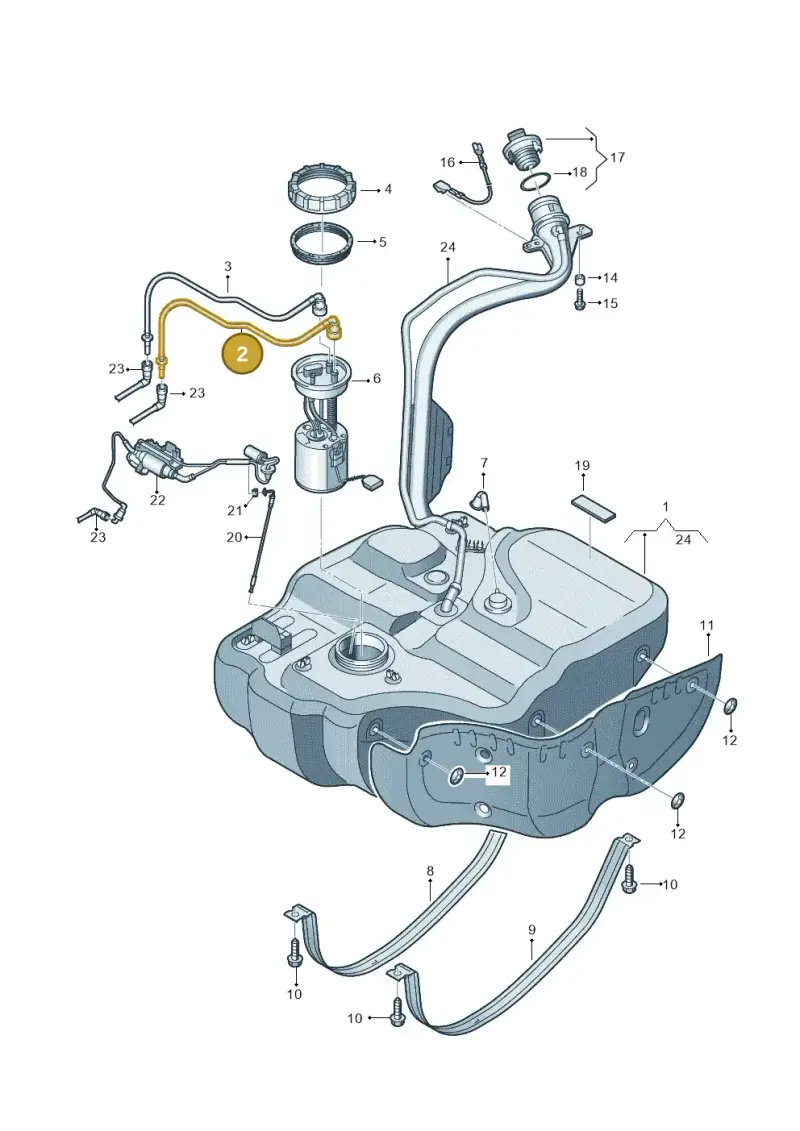 1T0201293F — Volkswagen Touran 2.0 (2010-2015) diagram 694201600, position 2