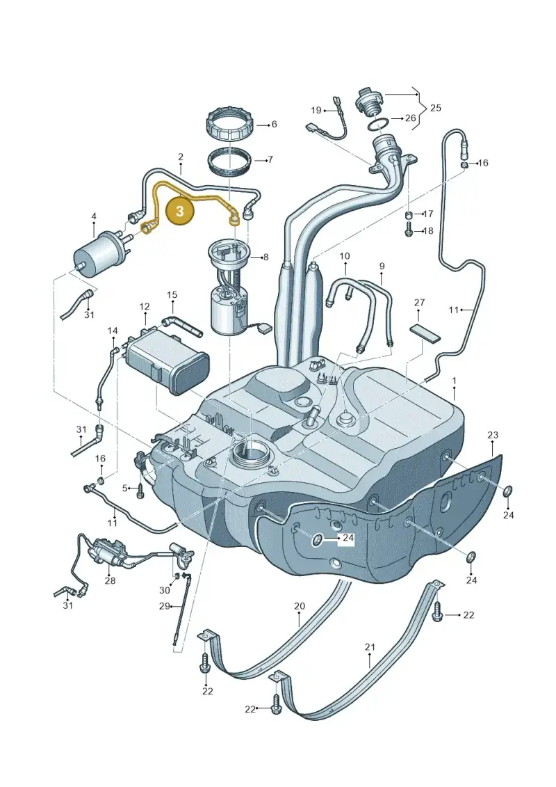 1T0201294C — Volkswagen Touran 2.0 (2010-2015) diagram 694201400, position 3