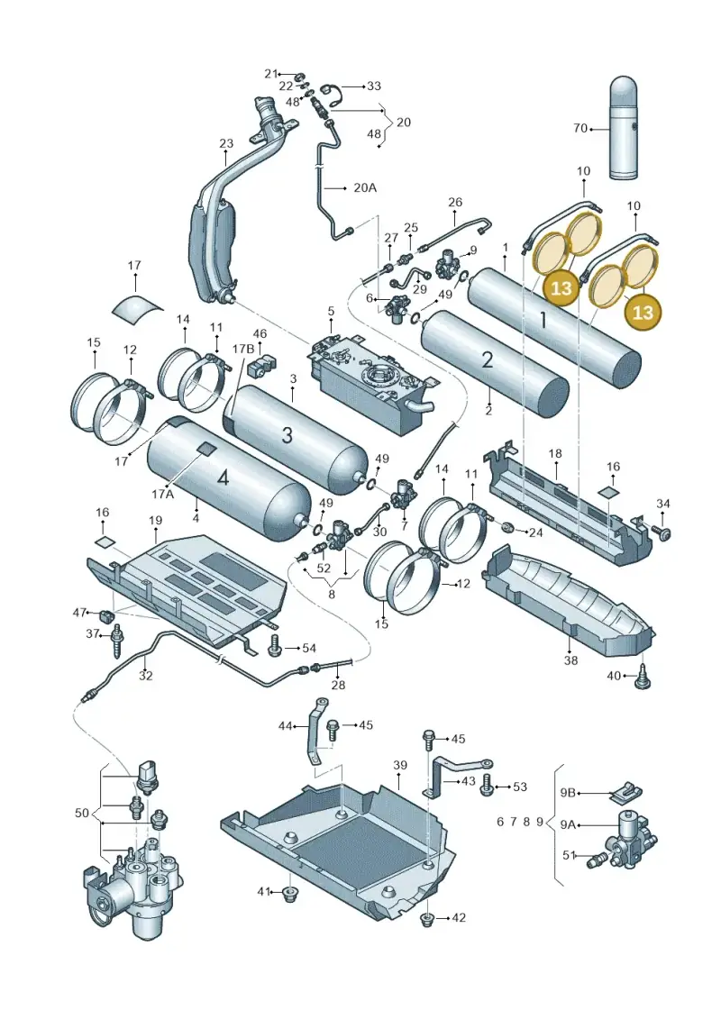 1T0201299 — Volkswagen Touran 1.9 (2008-2010) diagram 477201070, position 13