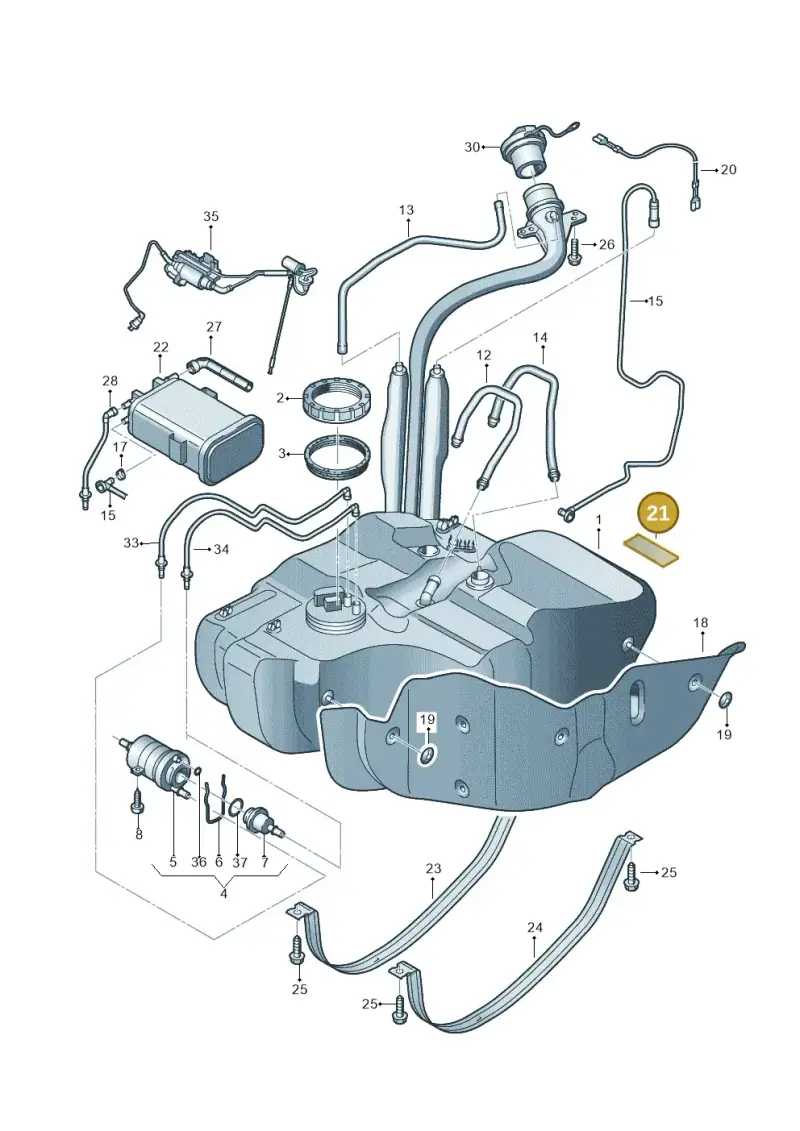 1T0201535 — Volkswagen TOURAN (2003-2005) diagram 409201050, position 21