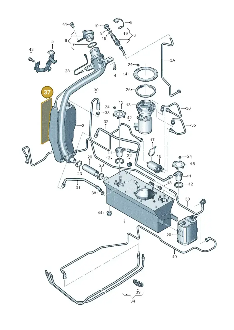 1T0201535 — Volkswagen Touran 1.9 (2008-2010) diagram 477201060, position 37