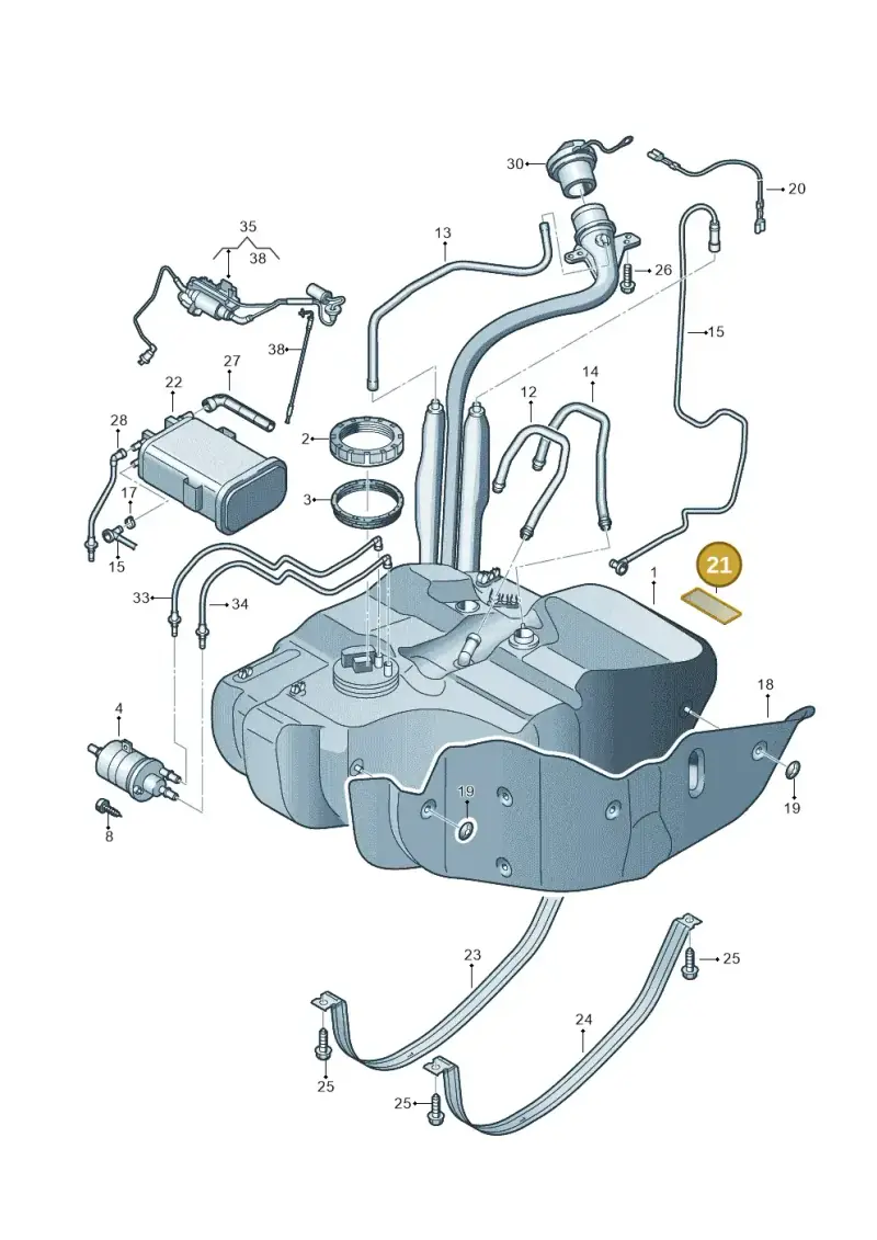 1T0201535 — Volkswagen Touran 1.9 (2008-2010) diagram 615201050, position 21