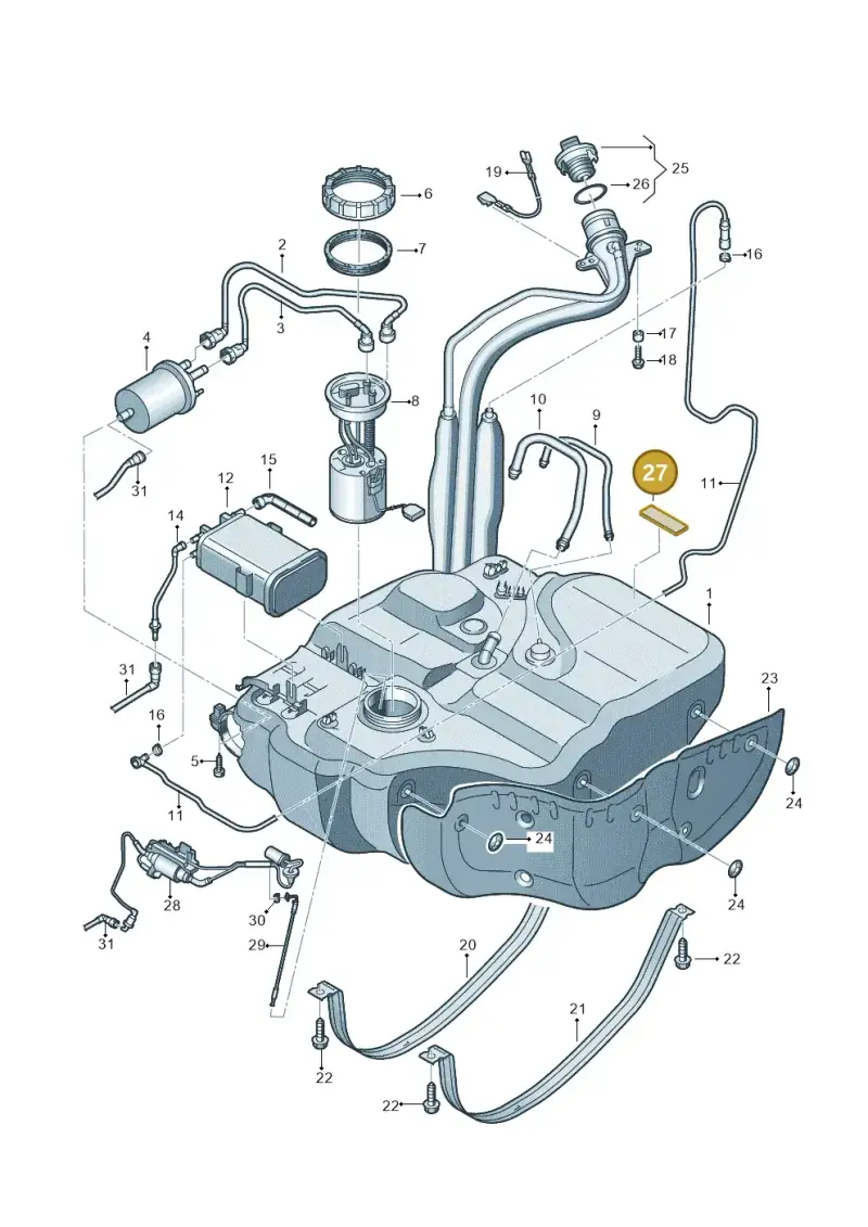 1T0201535 — Volkswagen Touran 2.0 (2010-2015) diagram 694201400, position 27