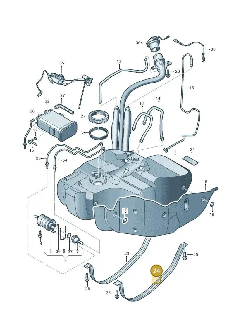 1T0201654 — Volkswagen TOURAN (2003-2005) diagram 409201050, position 24