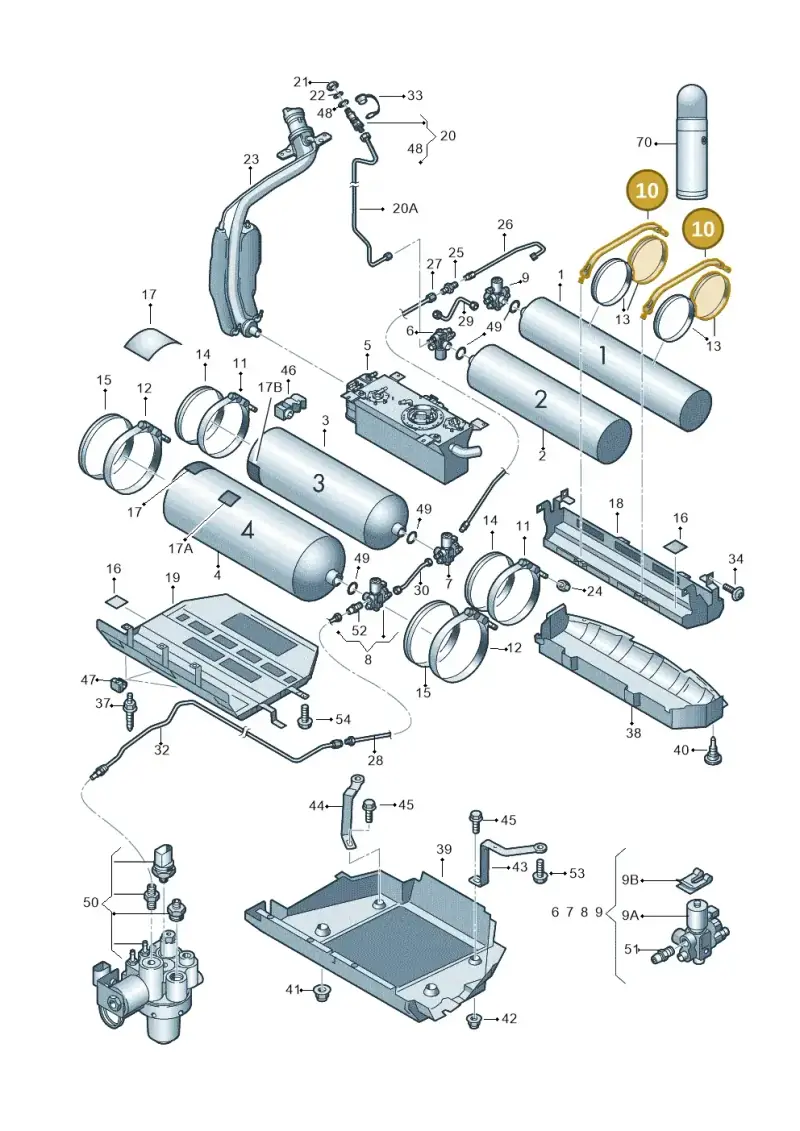 1T0201655AA — Volkswagen Touran 1.9 (2008-2010) diagram 477201070, position 10
