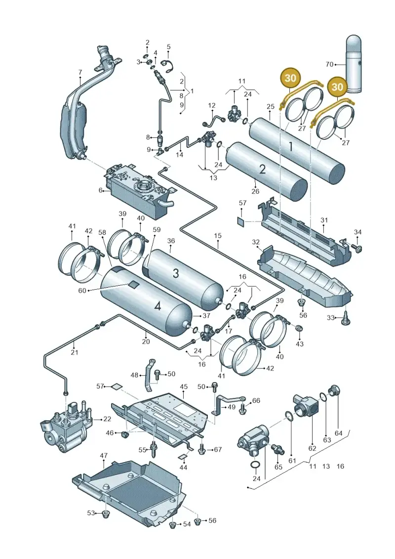 1T0201655AA — Volkswagen Touran 2.0 (2010-2015) diagram 658201080, position 30