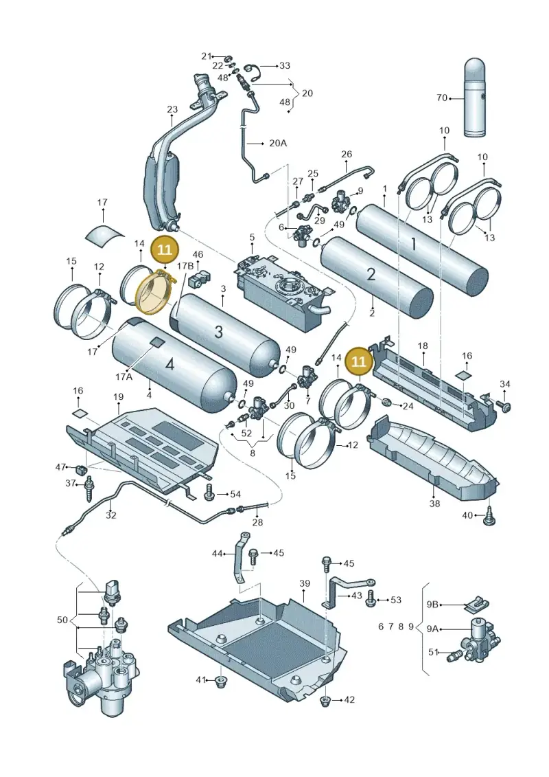 1T0201655AE — Volkswagen Touran 1.9 (2008-2010) diagram 477201070, position 11