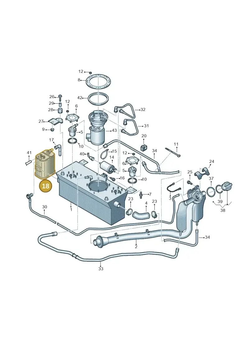 1T0201801 — Volkswagen Caddy kombi (2015-2020) diagram 866201500, position 18