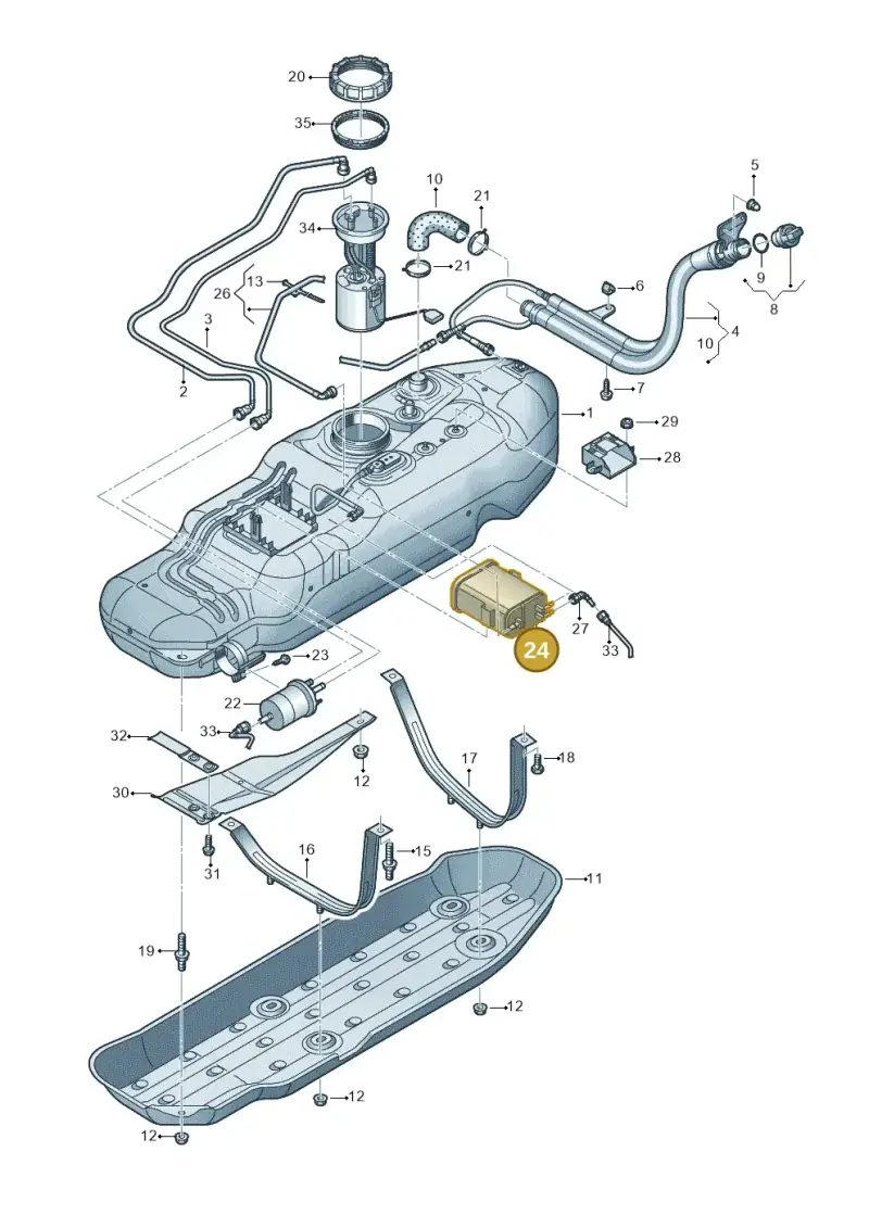 1T0201801 — Volkswagen Amarok twin cab (2016-2022) diagram 894201400, position 24