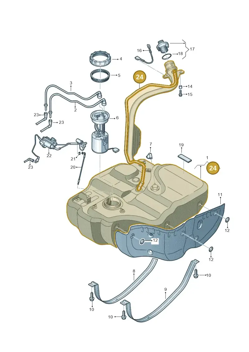 1T0201993C — Volkswagen Touran 2.0 (2010-2015) diagram 694201600, position 24