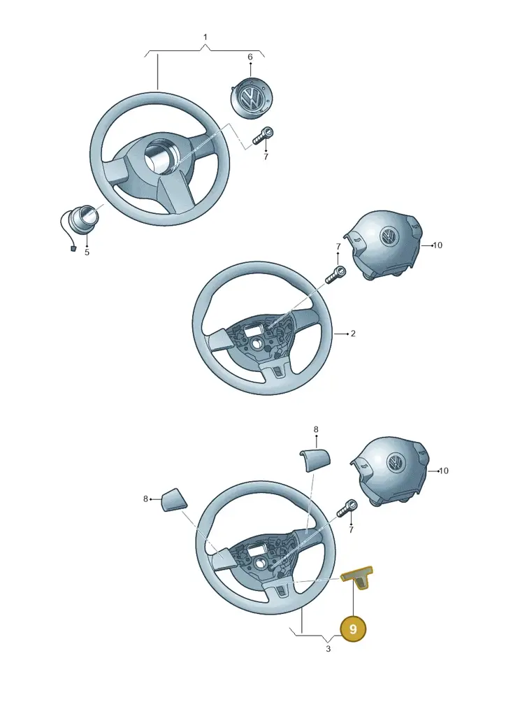 1T0419685B3Q7 — Volkswagen Amarok twin cab (2012-2016) diagram 683419200, position 9