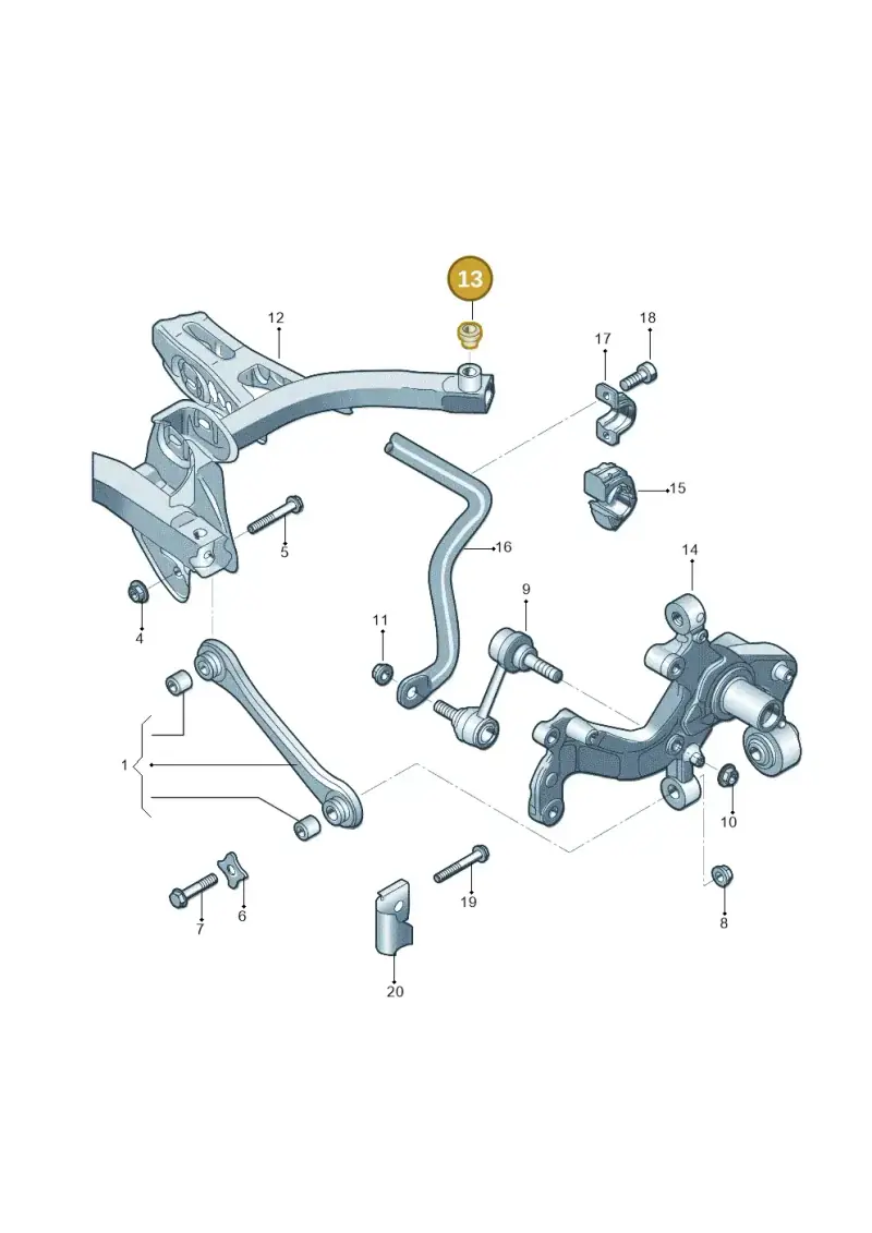 1T0505147A — Volkswagen TOURAN (SVW)       "CN"04> (2004-) diagram 446501020, position 13