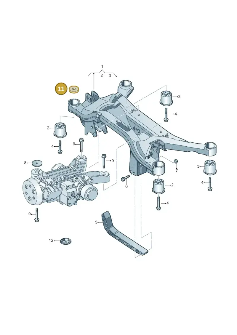 1T0505147A — Volkswagen Passat estate (2008-2011) diagram 460505050, position 11