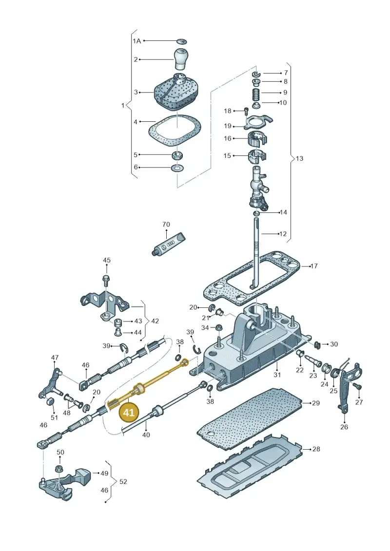 1T0711265AD — Volkswagen TOURAN (2005-2006) diagram 409711300, position 41