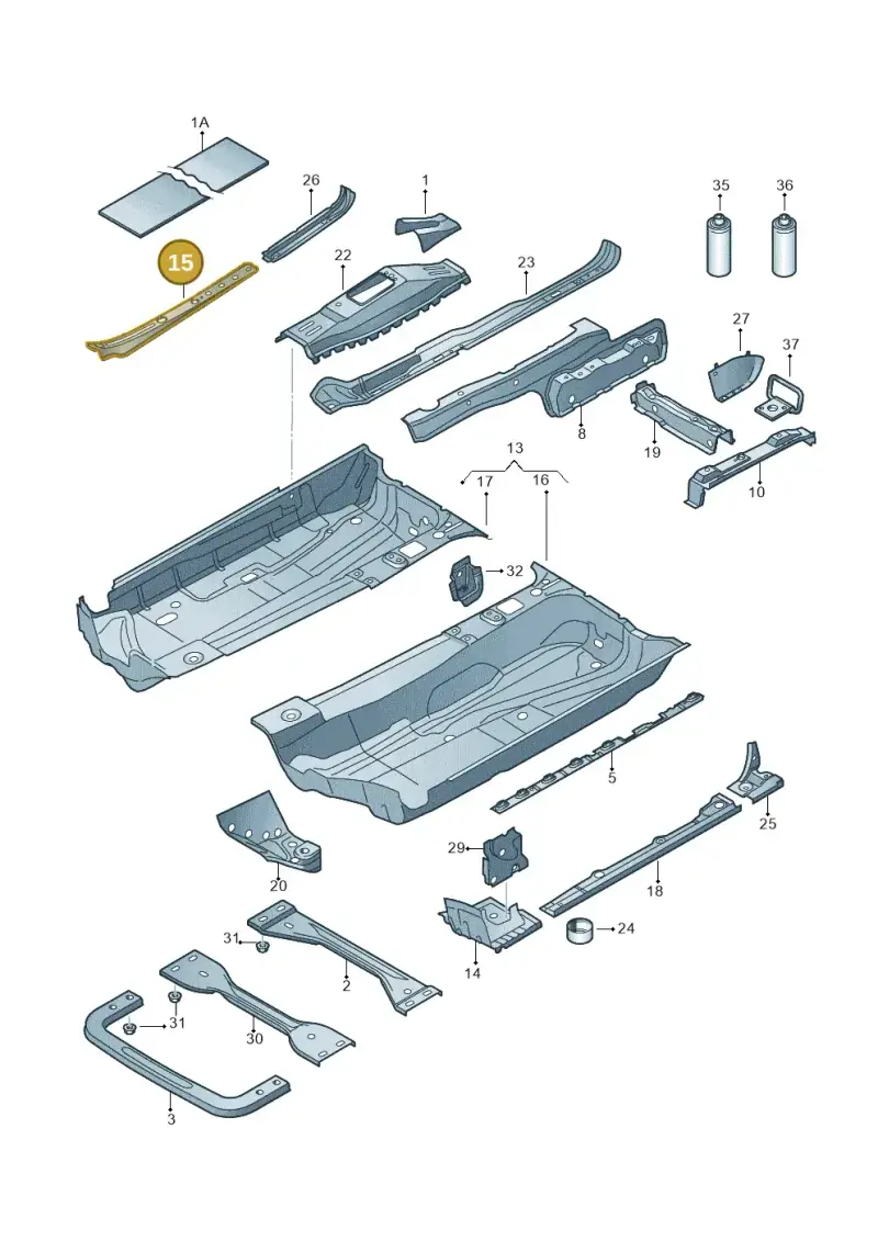 1T0803117B — Volkswagen Caddy Maxi Kombi (2010-2015) diagram 409803100, position 15