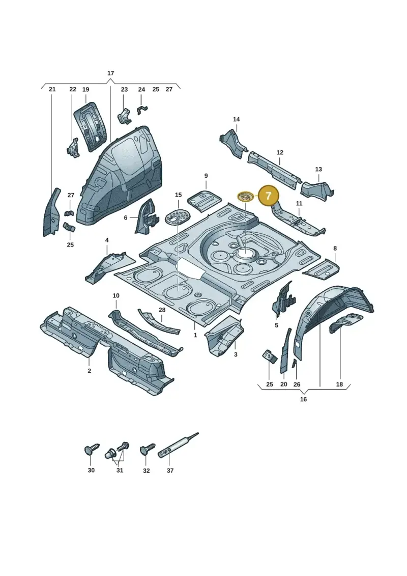 1T0803274 — Volkswagen Tiguan 2.0 (2023-) diagram 57x803350, position 7