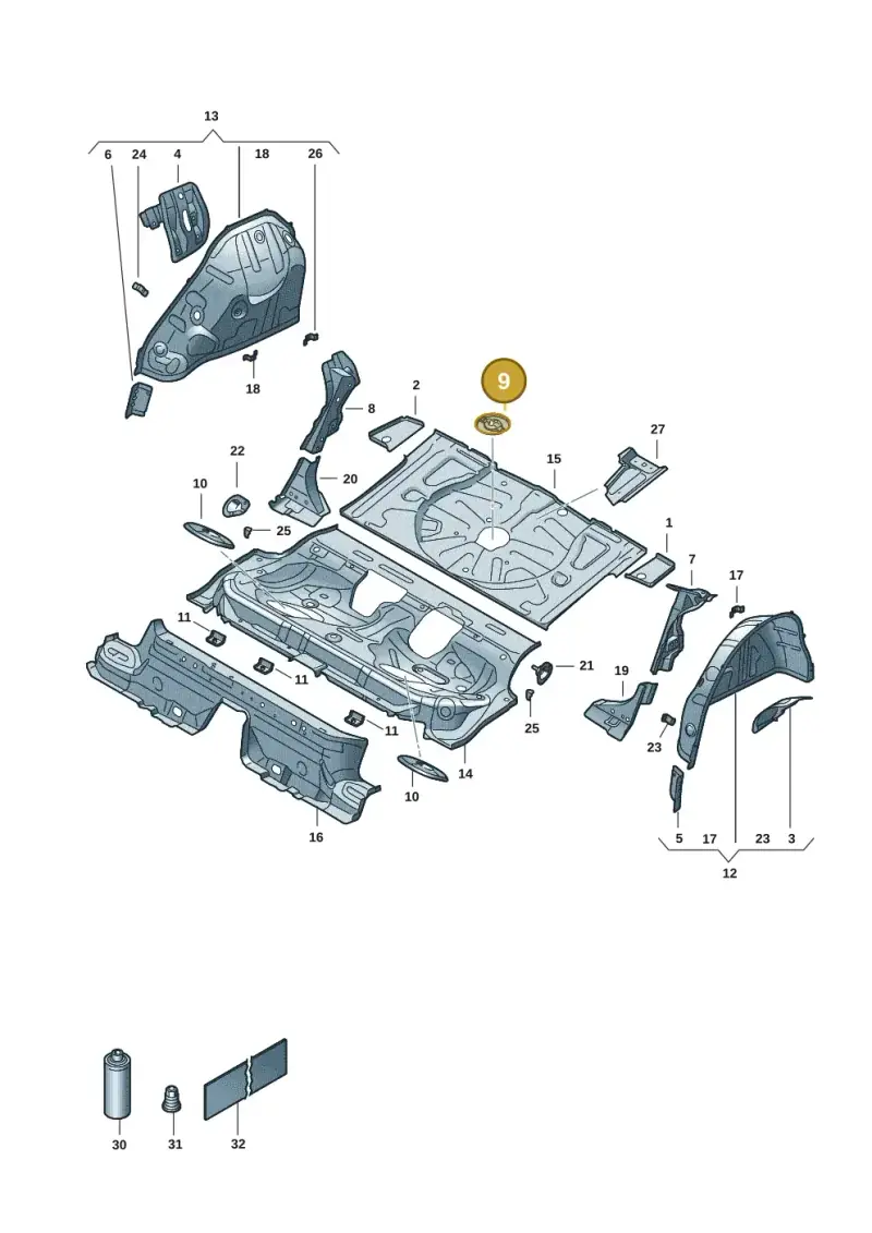1T0803274 — Volkswagen Golf 2.0 BlueMotion (2019-2024) diagram 5h0803018, position 9