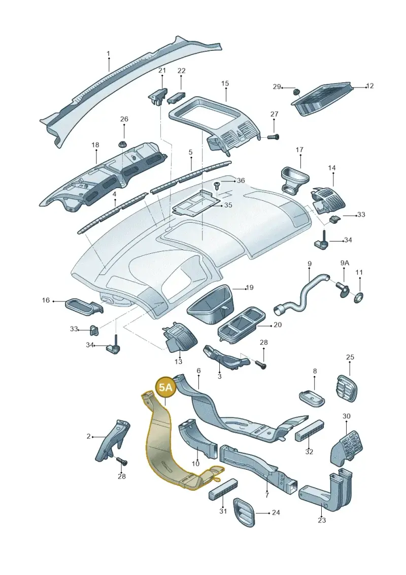 1T0819803E — Volkswagen TOURAN (SVW)       "CN"04> (2004-) diagram 446819300, position 5A