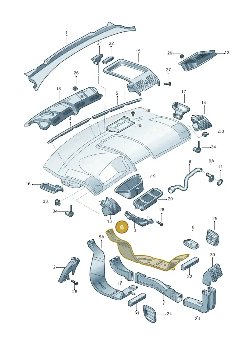 1T0819804F — Volkswagen TOURAN (SVW)       "CN"04> (2004-) diagram 446819300, position 6