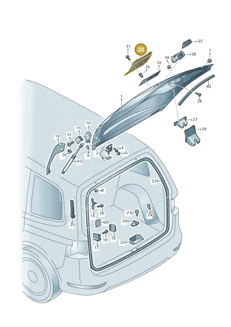 1T0827211C — Volkswagen Sharan BlueMotion (2015-2022) diagram 689827000, position 30