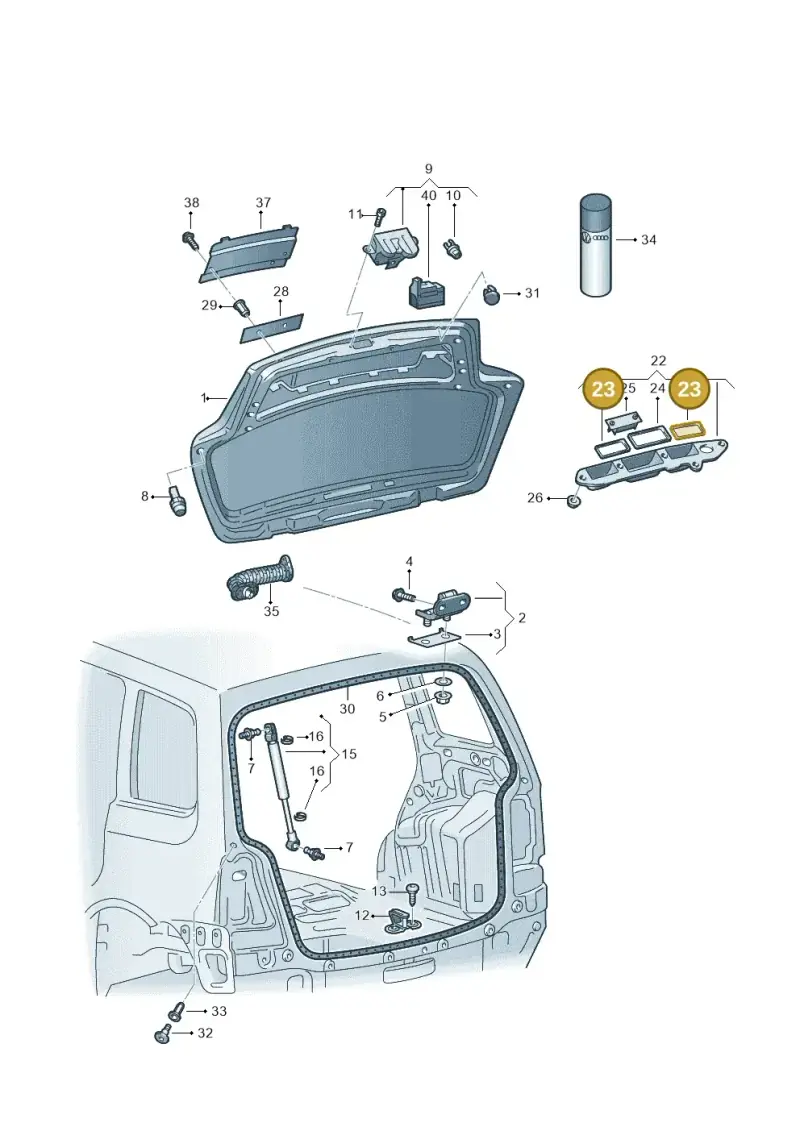 1T0827634A — Volkswagen Touran 1.9 (2008-2010) diagram 409827300, position 23